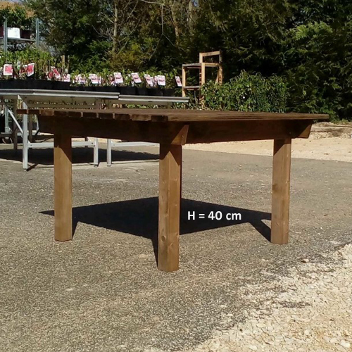 Présentoir à plantes professionnel 1mx1m Hauteur 40 cm