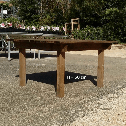 Présentoir à plantes professionnel 1mx1m Hauteur 60 cm