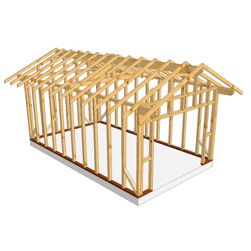 KORK Garage Ossature Bois 3.5 x 6m