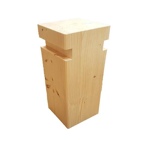 Cube modèle SEVILLE / en sapin contrecollé L 18 x l 18 x H 45 avec rainures