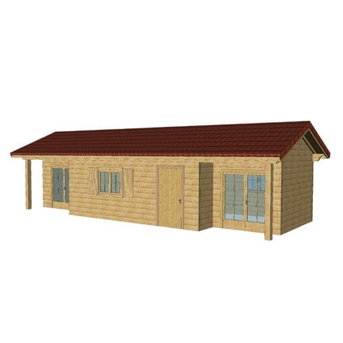 Madrier de 100 mm habitable Modèle PASQUIER 12.0 x 4.5m