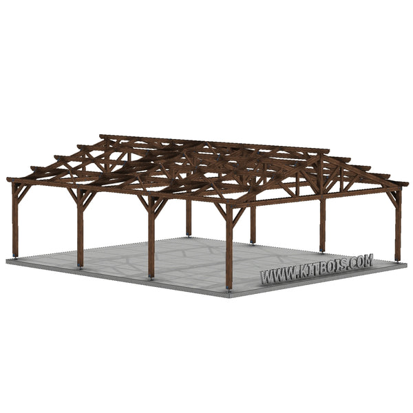 ALBUFEIRA Hangar bois Ouvert / 2 pans  13.0 x 15.20m 17° de pente