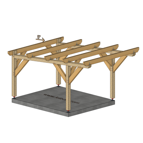 ANDREWS / CARPORT1 POTEAUX DROITS 1 voiture, lxL 3.82x3.23m
