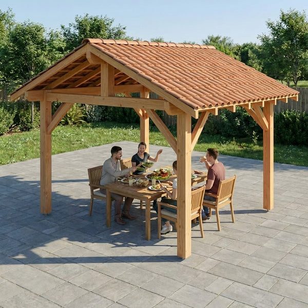 MEURSANGES Auvent 2 pans, lxL 3x3m SAPIN / Livraison OFFERTE