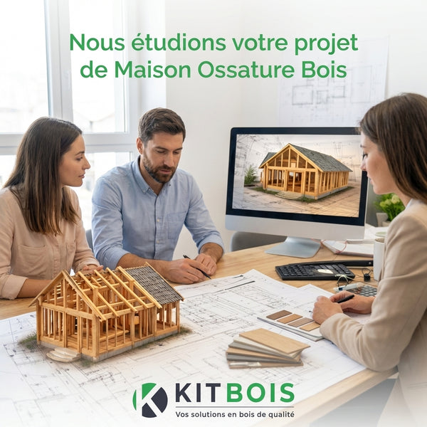 Étude personnalisée de votre maison ossature bois par notre bureau d'étude à l'usine de fabrication / Déduit si commande
