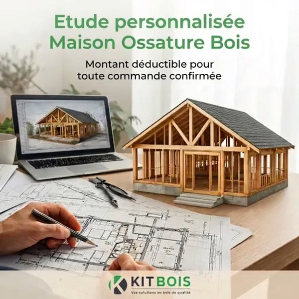Étude personnalisée de votre maison ossature bois par notre bureau d'étude à l'usine de fabrication / Déduit si commande