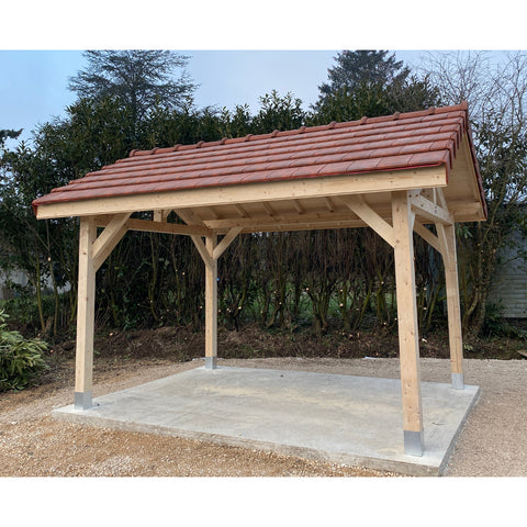 BEAUNE Auvent 2 pans, lxL 3x4m SAPIN