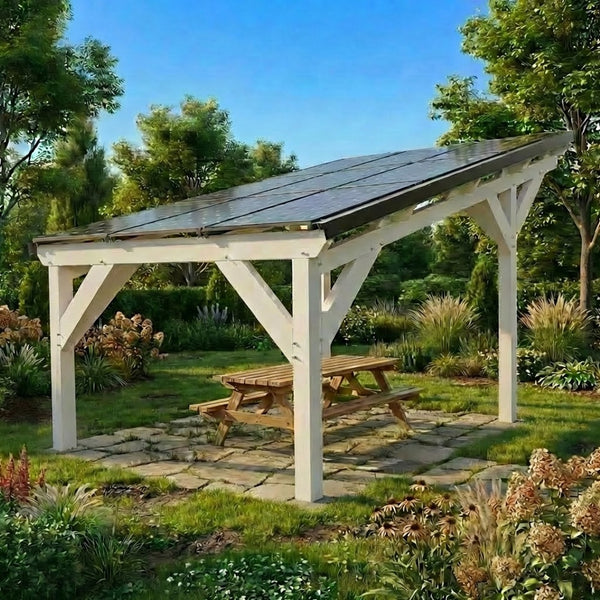 SOLAR1 SAPIN Auvent solaire 1 voiture, lxL 3.82x3.23m / Livraison OFFERTE