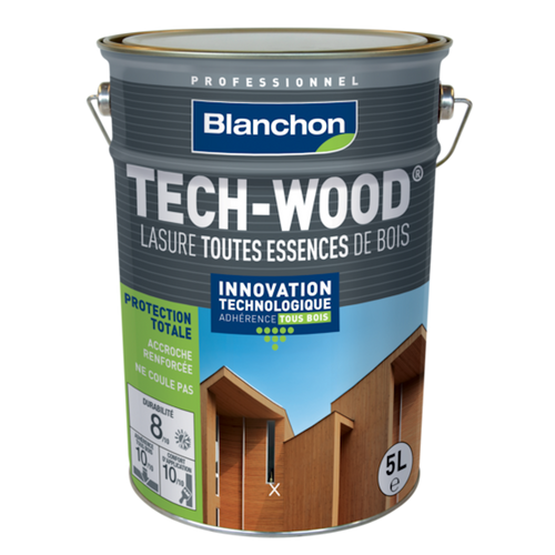 Lasure bois Tech-Wood, Lasure Bois Extérieur, Blanchon